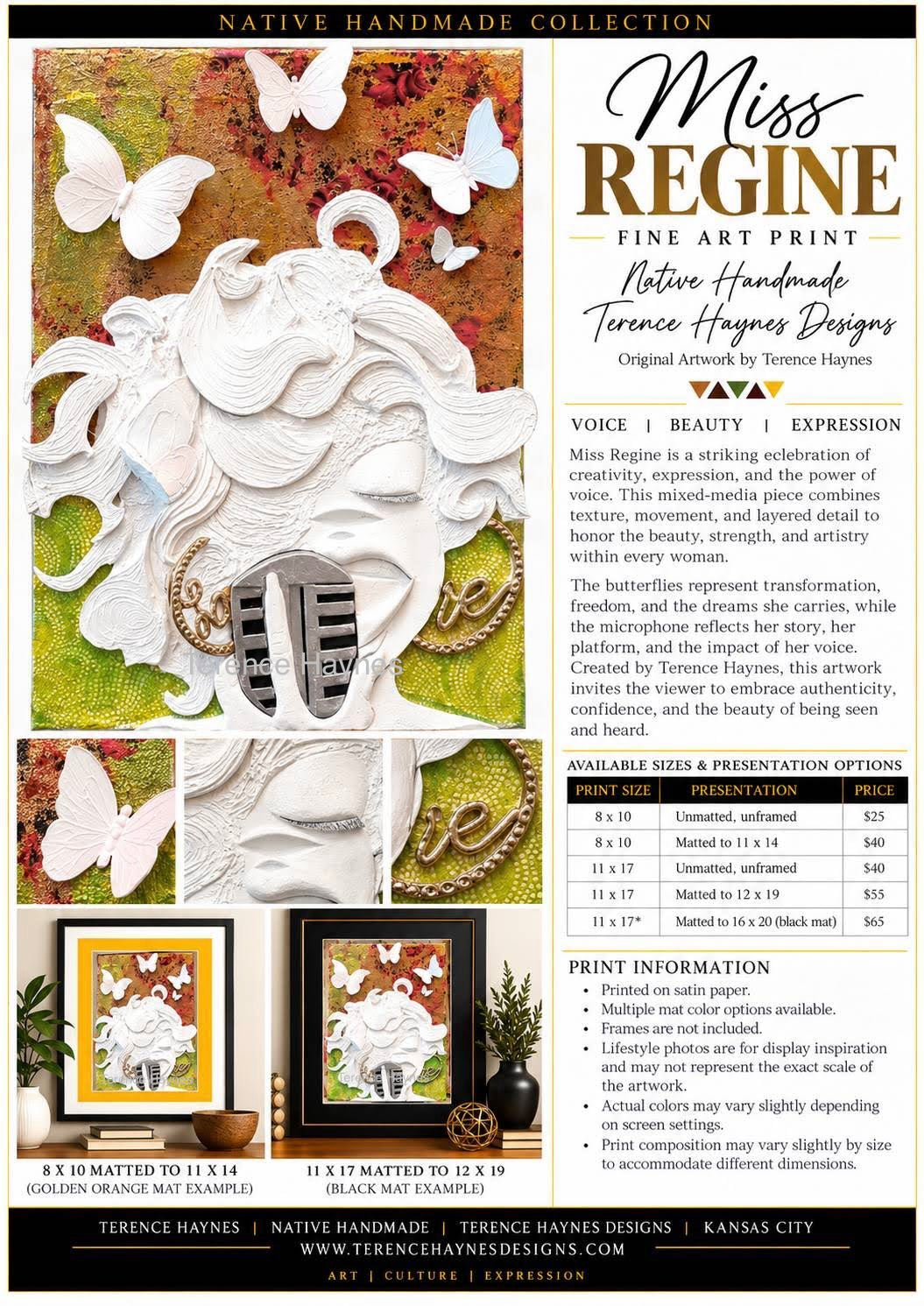 MISS REGINE - by Native Handmade / Terence Haynes Designs