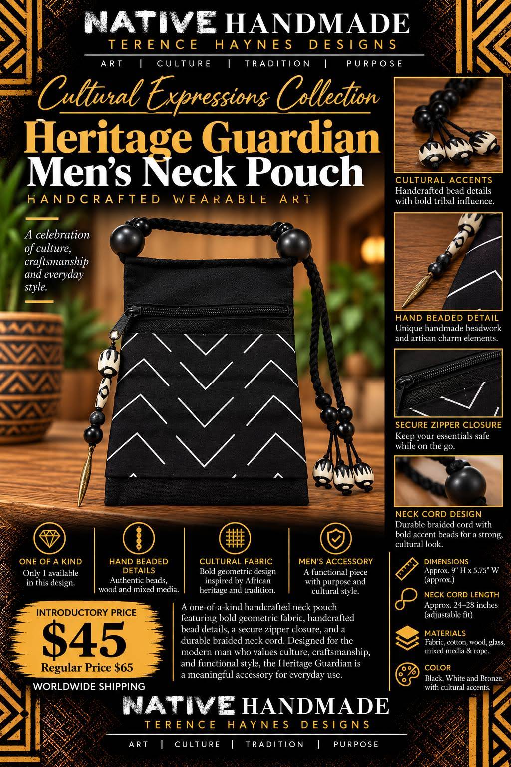 Heritage Guardian Crossbody Bag — Cultural Expressions Collection