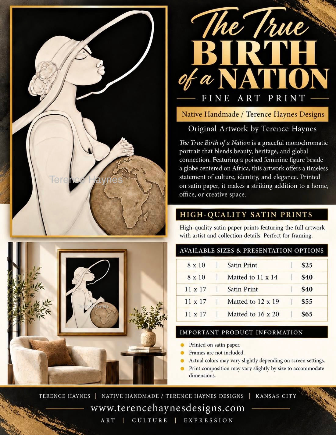 THE TRUE BIRTH OF A NATION — Fine Art Print by Native Handmade / Terence Haynes Designs