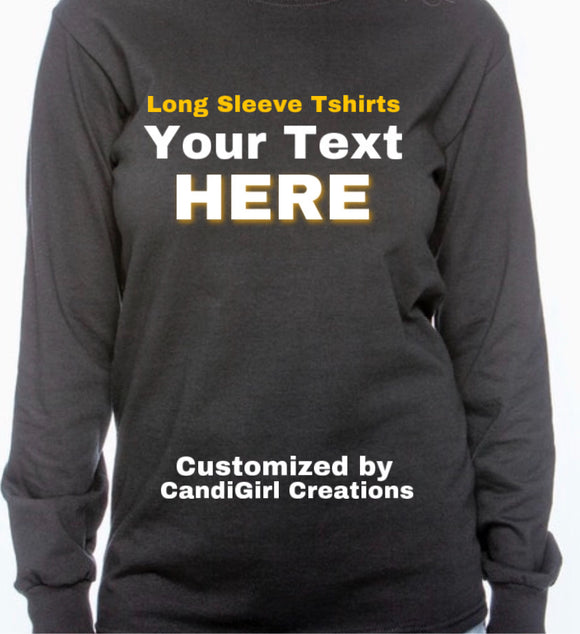 Customized Long Sleeve Black TShirt