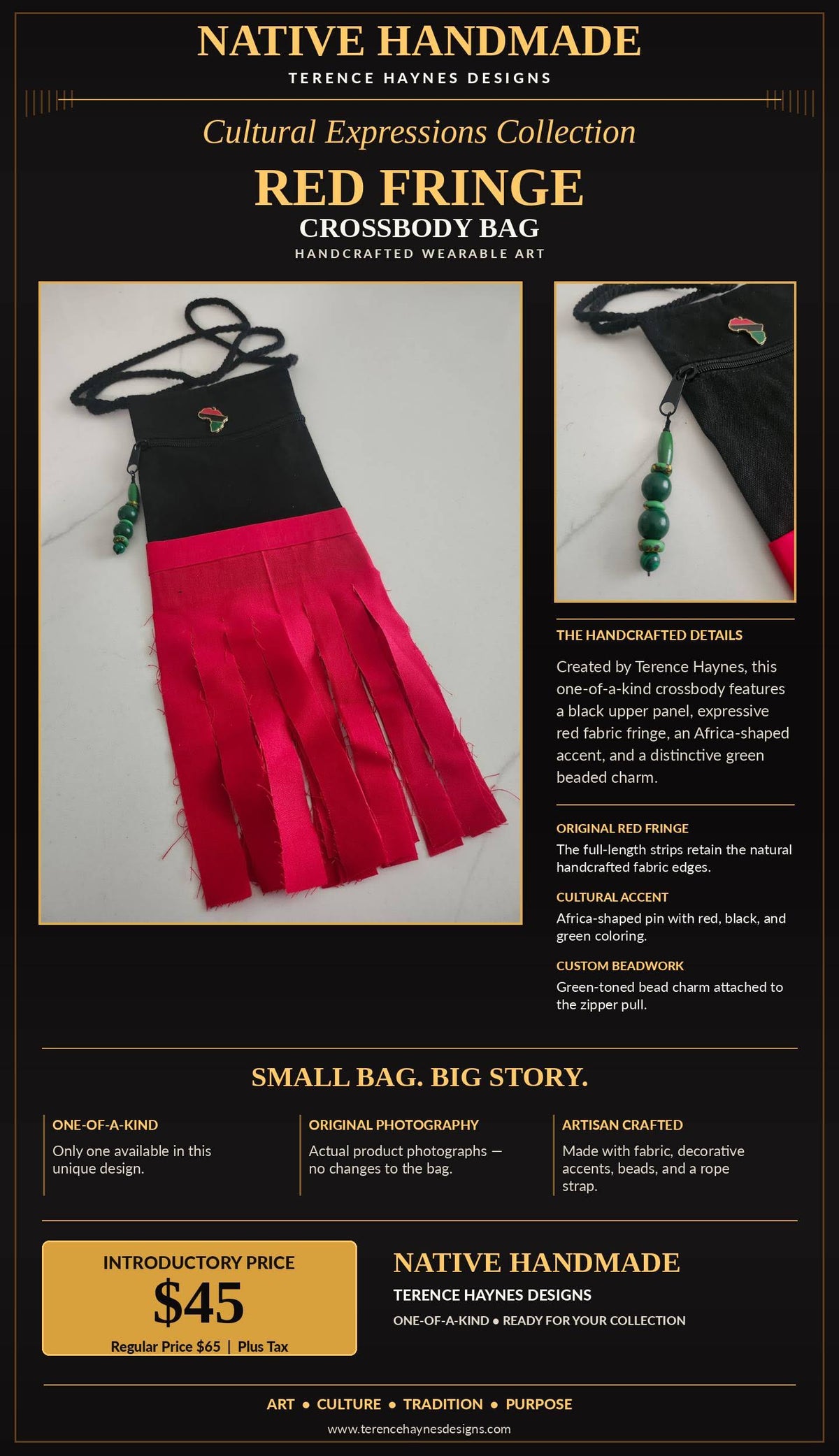 RBG Heritage Crossbody Bag — Cultural Expressions Collection