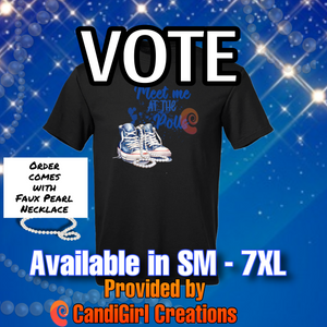 Stroll to the Polls- HARRIS TShirt BLUE & WHITE