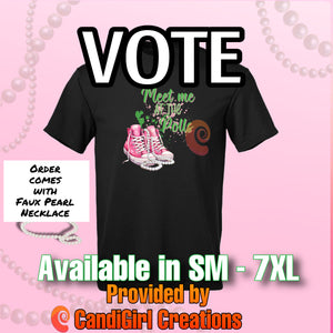 Stroll to the Polls- HARRIS TShirt PINK & GREEN