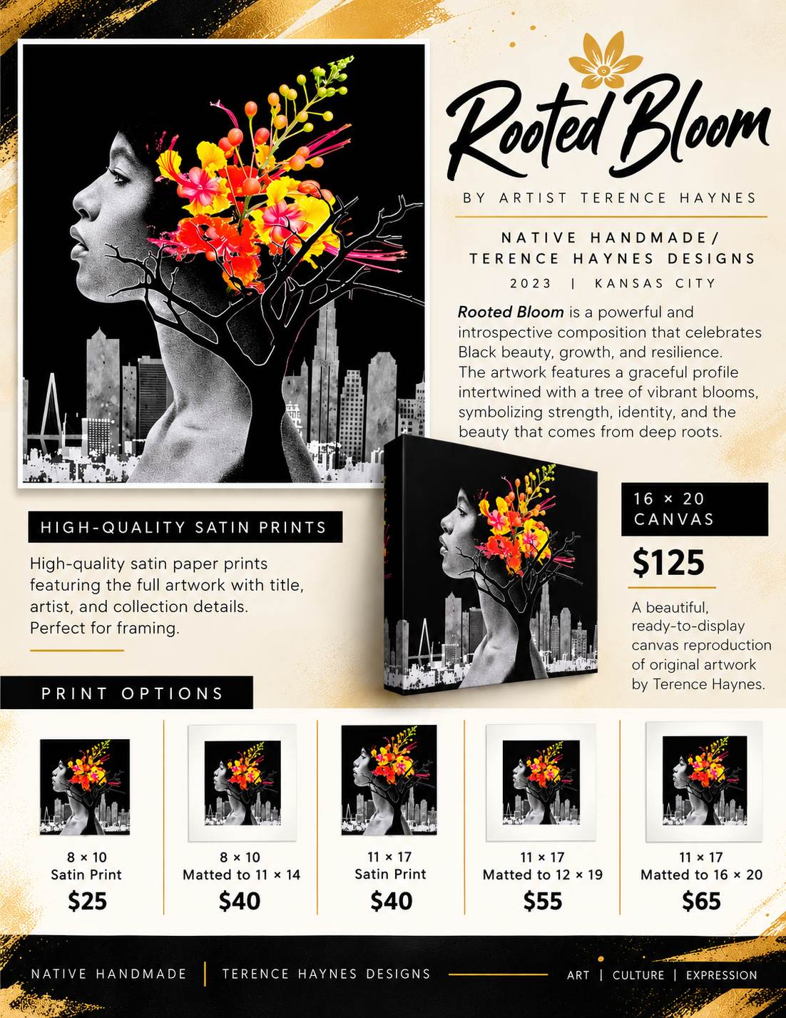 ROOTED BLOOM - by Native Handmade / Terence Haynes Designs