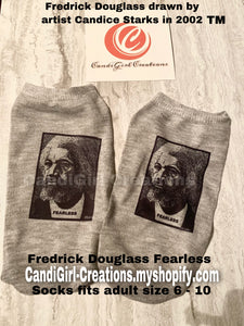 Fredrick Douglass Fearless Gray Socks