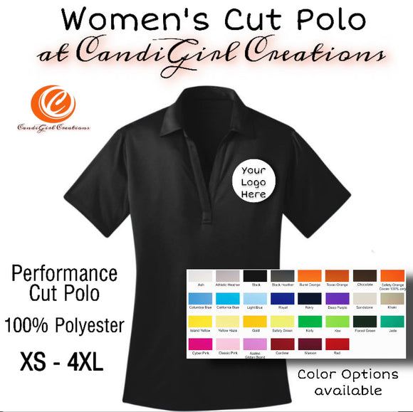 Short Sleeve Women’s Cut Custom Polo Shirt - 3XL - 6XL Option