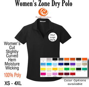 Short Sleeve Women’s Cut Zone Dry Custom Polo Shirt - 3XL - 6XL Option