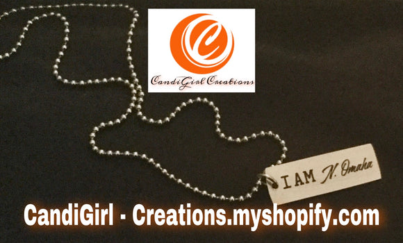 I Am North Omaha Stainless Steel Pendant and Necklace