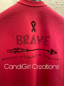 Short Sleeve Pink Breast Cancer BRAVE shirt