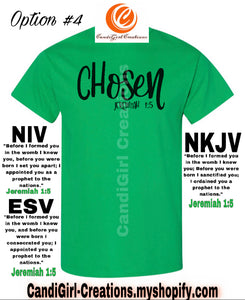 Chosen Green Jeremiah 1:5 Short Sleeve Shirt