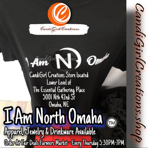 I Am North Omaha Trademark Black & White TShirt