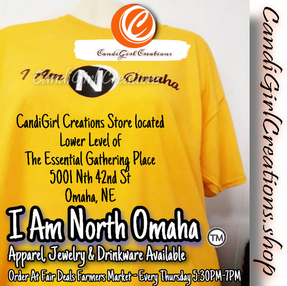 I Am North Omaha Trademark TShirt -Yellow Gold