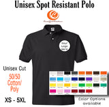 Short Sleeve Unisex Spot Resistant Custom Polo Shirt - 3XL - 6XL Option